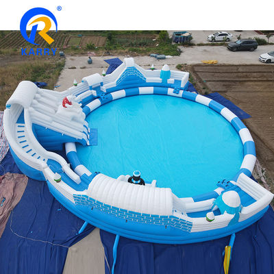 オーバーサイズのプール 北極熊 水上スライド PVC 成人サイズ 水上おもちゃ 10人の乗客