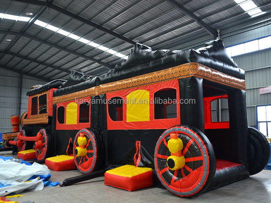 商業用 充気電車 障害物コース コンボ ボンブハウス 屋外 子供 ゲーム