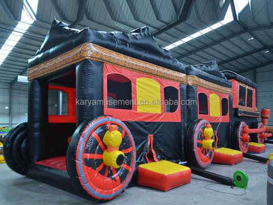 商業用 充気電車 障害物コース コンボ ボンブハウス 屋外 子供 ゲーム