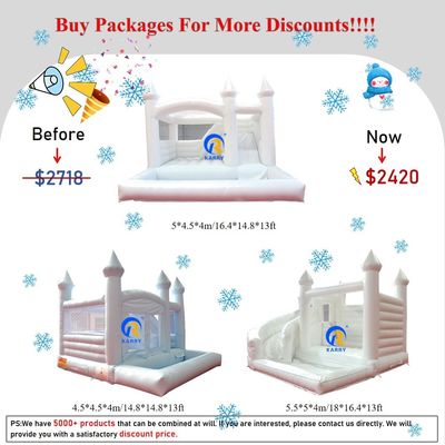 子供の遊び場 PVCビニールタランプリンの使用からスライドで充電式跳ね返し家