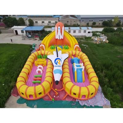 商業用水価格 デジタル印刷と2つのプールを持つ成人用充気水公園
