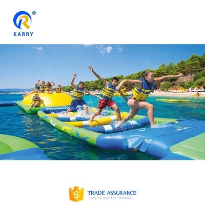 商用水上公園 浮遊設備 デジタル印刷付きの充気式水上公園