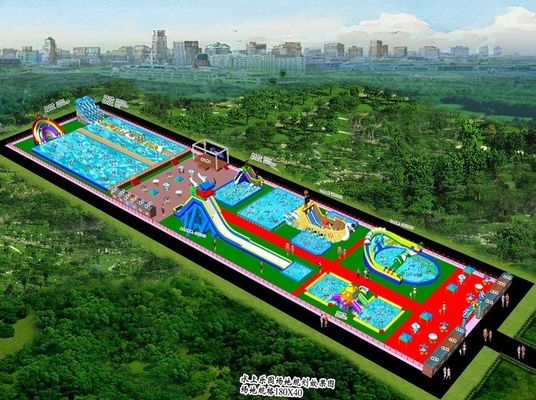 ロゴ/パターン デジタル印刷 オーダーメイドサイズ 遊園地のための充気水上公園