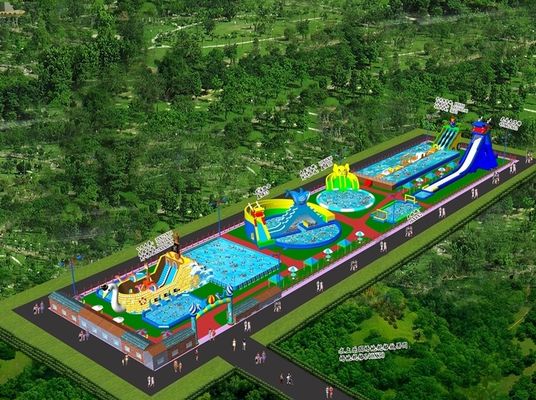 ロゴ/パターン デジタル印刷 オーダーメイドサイズ 遊園地のための充気水上公園