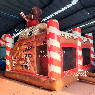クリスマス・アミューズメントパーク 商用 跳ね返る城 コンボ障害物コース 充気式ドライスライド