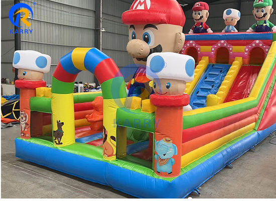 大型スーパーマリオ 膨張式スライド障害物コース 子供と大人のゲームが含まれています