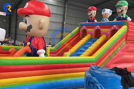 大型スーパーマリオ 膨張式スライド障害物コース 子供と大人のゲームが含まれています