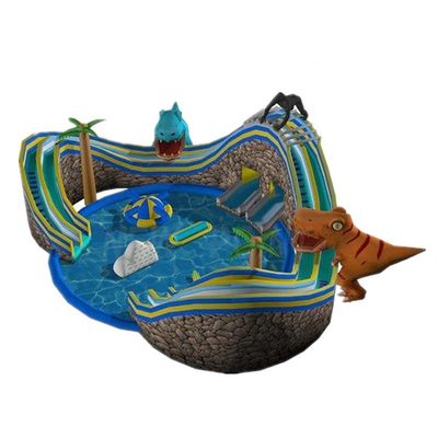 オーバーサイズのプールと充気式ウォータースライドコンボで アミューズメントパークをアップグレードしてください