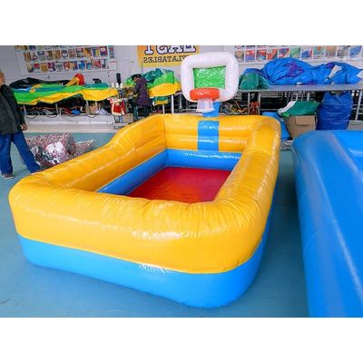スタイル バックヤード 0.9mm PVC キッズプールとバスケットボールフープの充気プール
