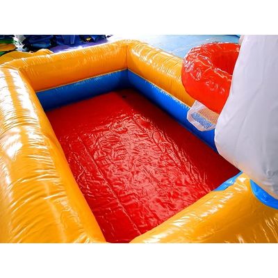 スタイル バックヤード 0.9mm PVC キッズプールとバスケットボールフープの充気プール