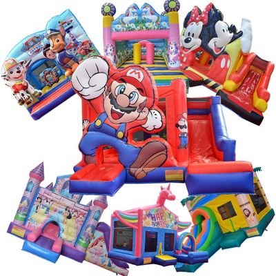 商用品のPVC トッドル 充気式跳ね返り屋 バックヤード ジャンピングキャッスル スライド コンボ