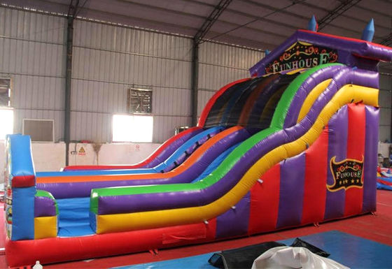 娯楽公園 必須 大型 PVC レインボー フンホーズ 充気式 湿気 乾燥 スライド
