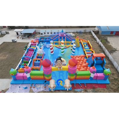 屋外充電式遊園地 子供向け 商業用PVCタールパイン障害物コース