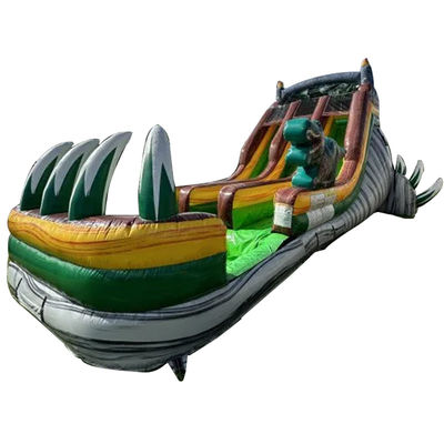 最大容量 100-500kg 大型ジャンプジャングル ダイノ水上滑り台 商業用レンタ