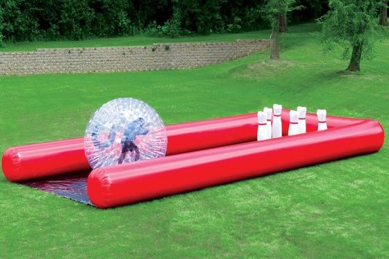 カスタマイズされた充気ボウリングピンとボールゲーム チームビルディングパーティエンターテインメント