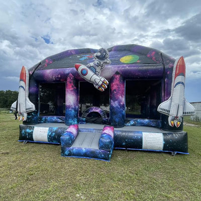 吹風機 素敵な子供たちのパーティー 宇宙飛行士 城 宇宙船 膨らませられる跳ね返り屋