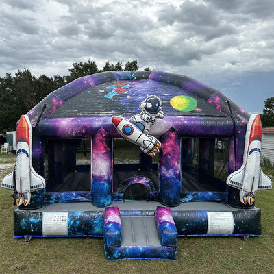 吹風機 素敵な子供たちのパーティー 宇宙飛行士 城 宇宙船 膨らませられる跳ね返り屋