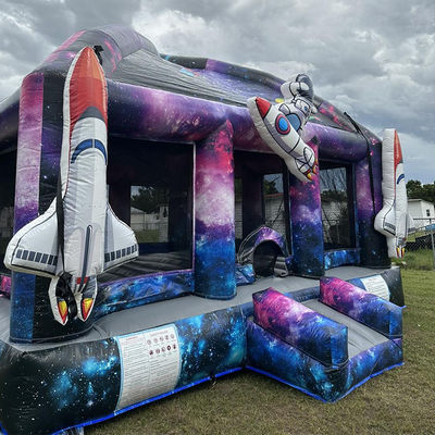 吹風機 素敵な子供たちのパーティー 宇宙飛行士 城 宇宙船 膨らませられる跳ね返り屋