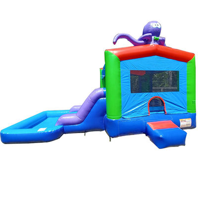 0.55mm プラトン PVC タンプーン 充電式 コンボ 城 滑り台 プール 子供 パーティー 遊び