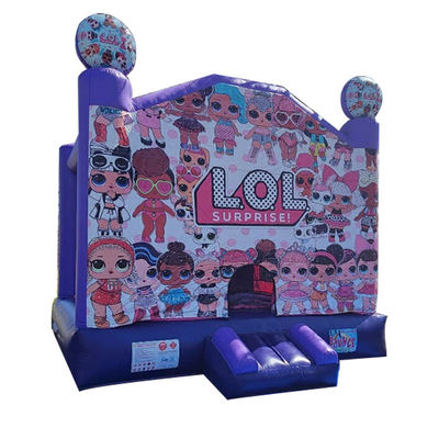 女の子のLOL 横衣パーティーのための紫の充気式跳ね返しハウス