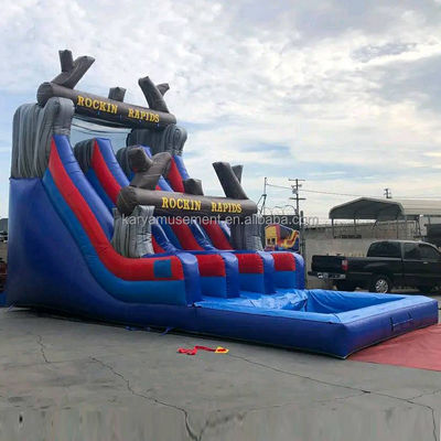 人気 充電式 コンボ ボンチ ジャンピング カッスル ロック レッド ウォータースライド と ビッグ プール