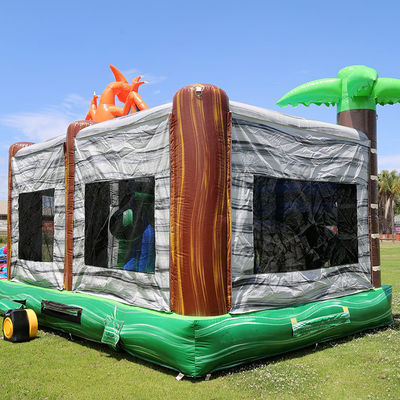 ジュラシック・恐竜公園 浮遊物 ジョイ ボンズハウス スライドとPVC 切り離せるプール