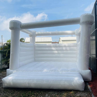 カスタムサイズ ホワイト ムーンウォーク 吹き込みバウンサー PVC バウンシーキャッスル パステル色