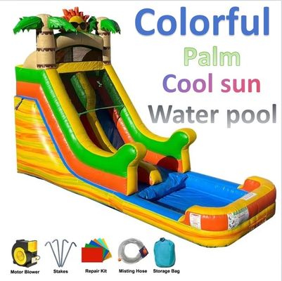 2-4歳児の必需品 充気式 壁を登る 水スライド プールと太陽