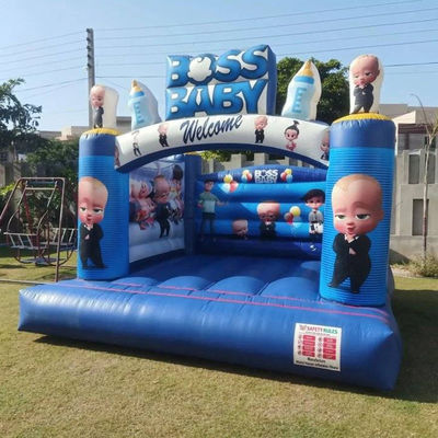 ブローバーボス ベビーテーマ 充気式 ジャンピングキャッスル バンサー 可愛い青色漫画 トランポリン