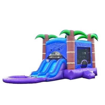 子供と大人のためのバスケットボールフック付きのPVC充電式水上スライド 5-7歳