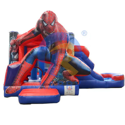 スパイダーマン城 スライド コンボ 商用充気型遊園地のプール