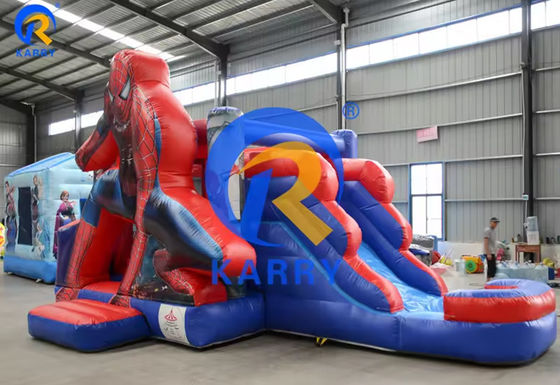 スパイダーマン城 スライド コンボ 商用充気型遊園地のプール