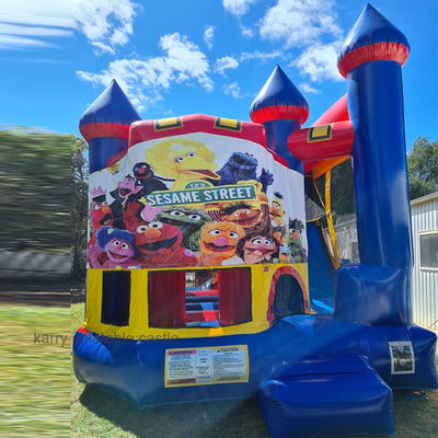 野外遊び場 充気式バウンサー 13x13 セサムストリート 子供の楽しみのためのバウンシーキャッスル