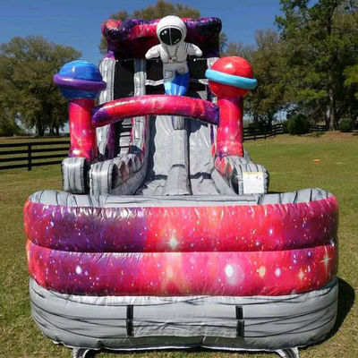 アムレートメントパーク ボンシートイ 9x5x5m またはカスタマイズされたサイズ キャッスルスライド コンボ 宇宙飛行士テーマ