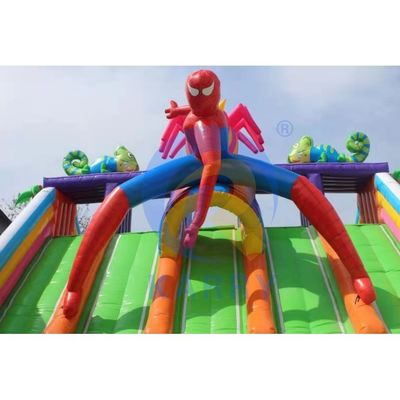 商用スパイダーマン 跳ね返り屋 障害物 コンボ城 膨らませられる跳ね返り屋 水スライド