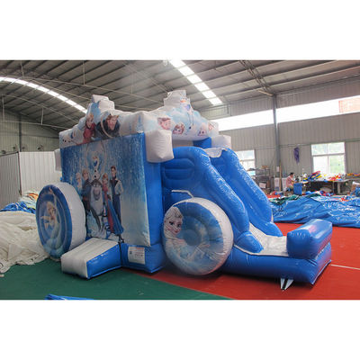 氷と雪のスライドと冷凍充気車 姫様城 屋外充気玩具