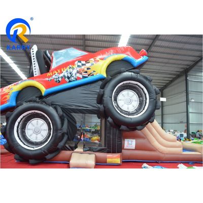 海/空運 オーダーメイド PVC 3D レッド オフロード カー 城 充電式 少年用 ポーナーハウス