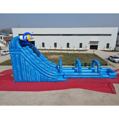 18x4.5x7m アウトドア ダブルスライド 充気式水スライド プール コンボ 大型拡張スライド