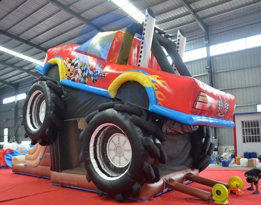 OEM 許容されるPVCオフロード レースカー トランポリン スライド 組み合わせ エラスティックキャッスル