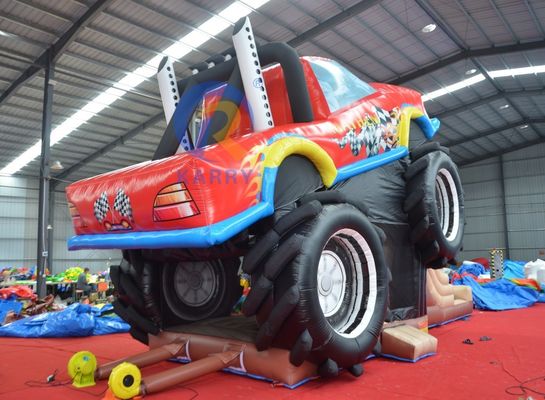 OEM 許容されるPVCオフロード レースカー トランポリン スライド 組み合わせ エラスティックキャッスル