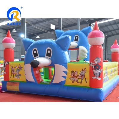 遊園地 楽しい街 トムとジェリーのテーマの充気式跳ね返り屋 OEM受付