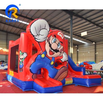 ユニセックス スーパーマリオ ウォータースライド付き 充気式跳ね返り屋 カスタマイズされたエンターテイメント
