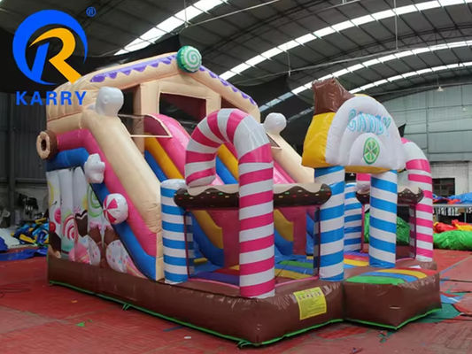14FT 商用水スライド 充気式 ダブルスライド パーティーのレンタル用キャンディースライド