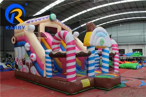 14FT 商用水スライド 充気式 ダブルスライド パーティーのレンタル用キャンディースライド