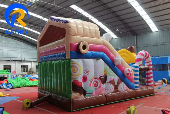14FT 商用水スライド 充気式 ダブルスライド パーティーのレンタル用キャンディースライド