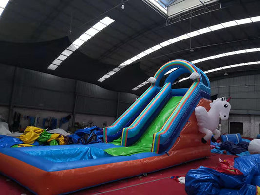 CE標準のエアブローバーとユニコーンエキサイテーションの室内児童水泳池スライド