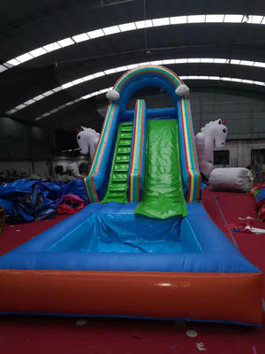 CE標準のエアブローバーとユニコーンエキサイテーションの室内児童水泳池スライド