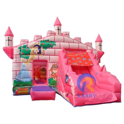 吹風機も入ってる 子供のプリンセス 商業用PVC 充電式バウンサー 跳び城