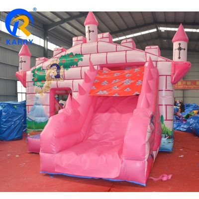 吹風機も入ってる 子供のプリンセス 商業用PVC 充電式バウンサー 跳び城