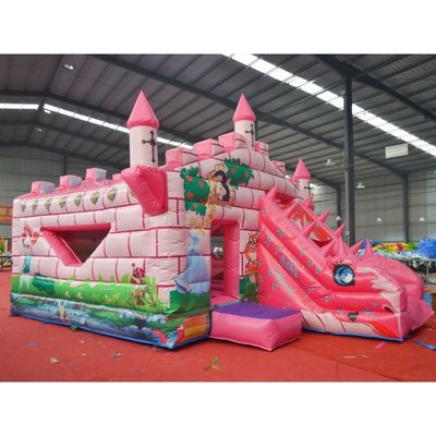 吹風機も入ってる 子供のプリンセス 商業用PVC 充電式バウンサー 跳び城